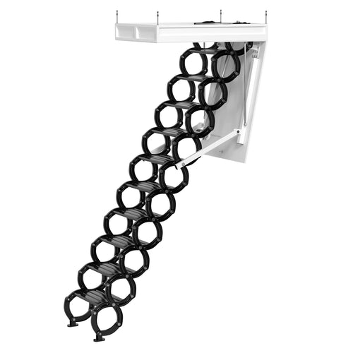11 Steps Electric Aluminum Folding Ceiling Ladder with Remote N4541