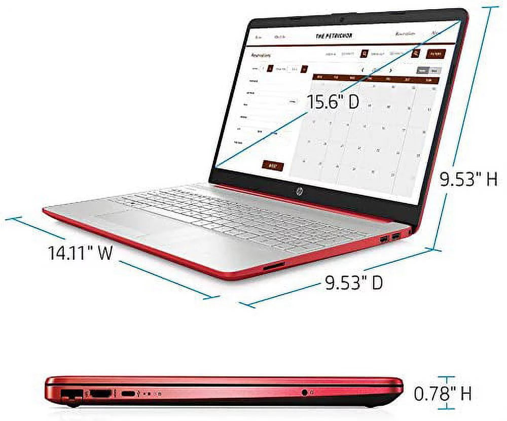 Scarlet Red 15.6" HD Laptop Computer Intel Pentium Gold 6405U 4GB DDR4 500GB HDD Intel UHD Graphics Windows 10 Q827392