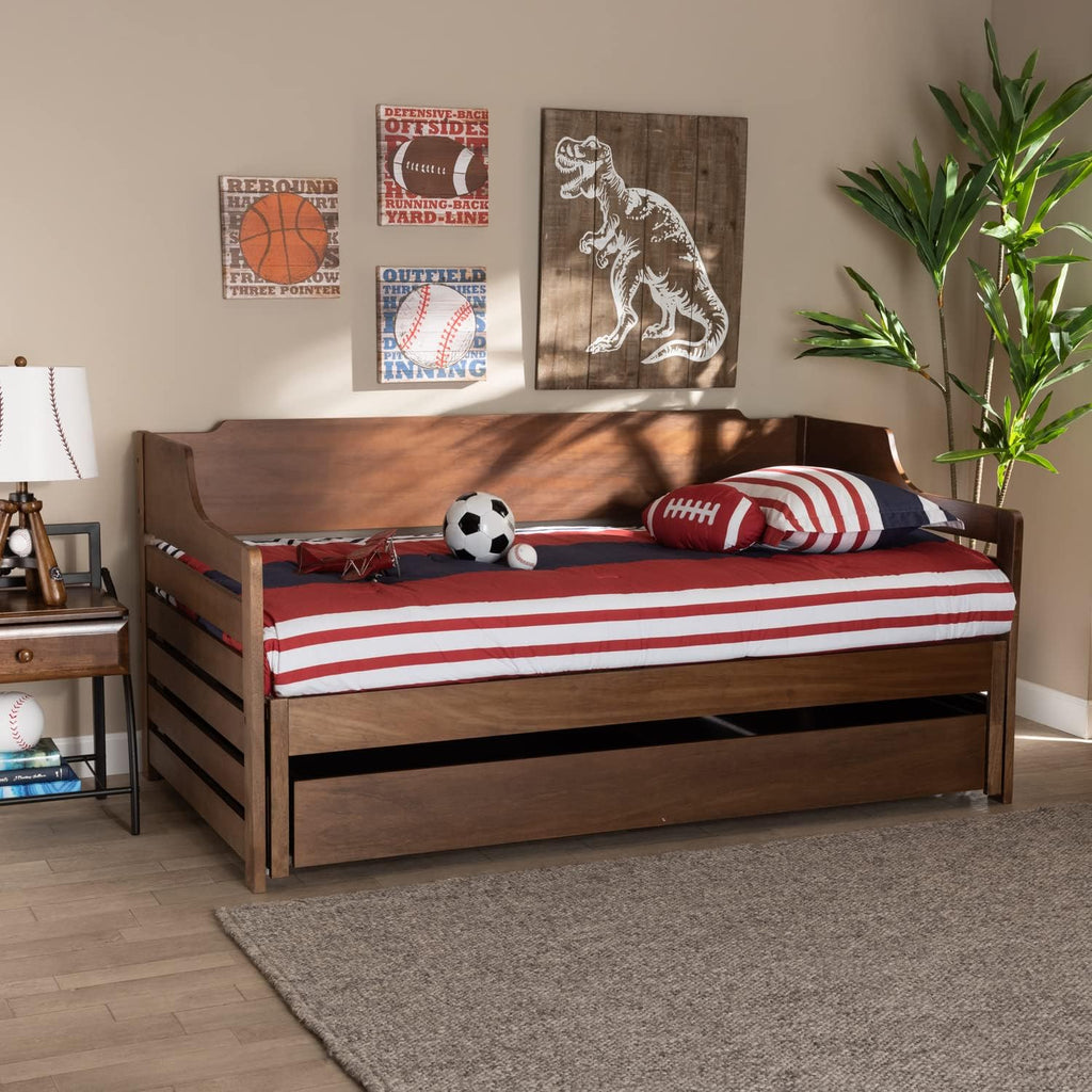 Walnut Expandable Twin Size to King Size Daybed O76444