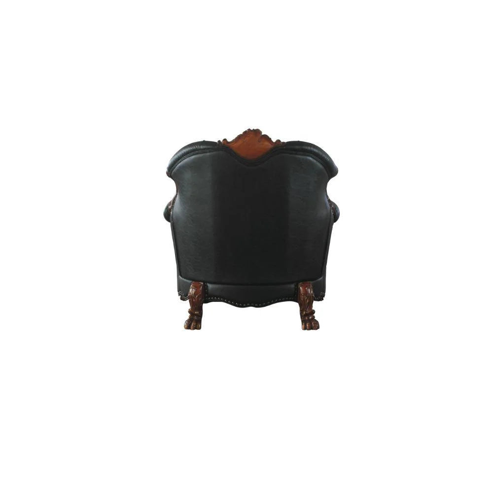Cherry Oak Black PU Dresden Sofa Set 3 P K262282
