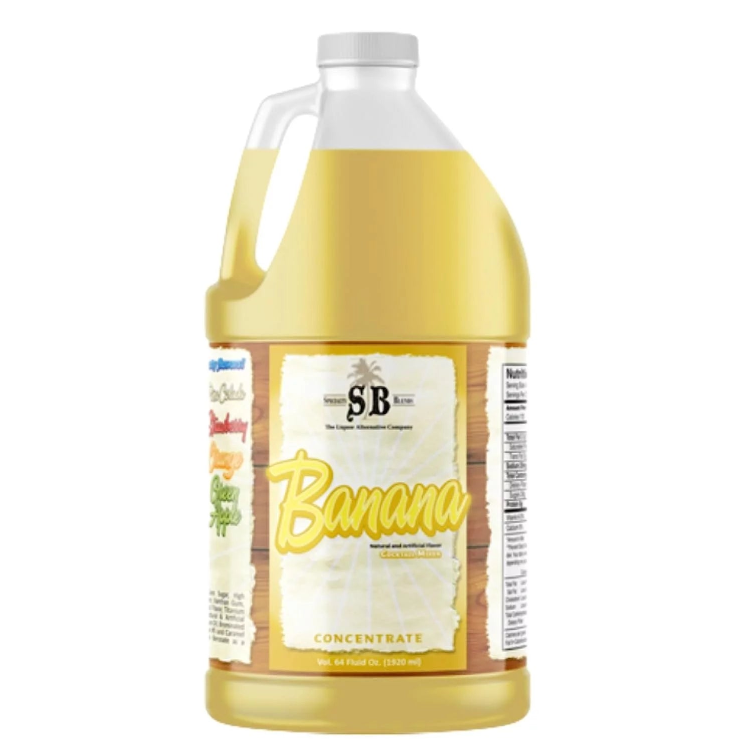 Banana Flavored Syrup Cocktail Mixer Concentrate, 1/2 Gallon Pack of 1 V257