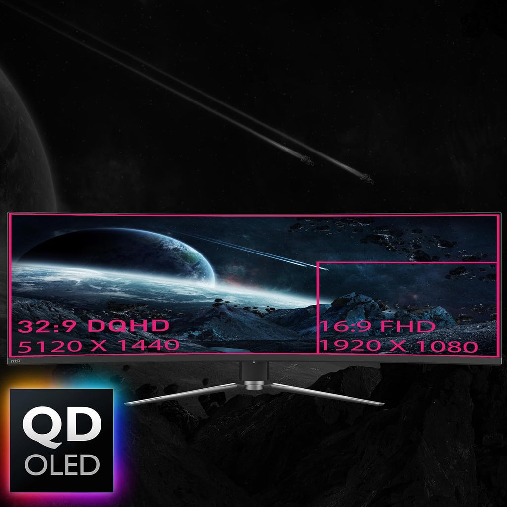 49 Curved OLED Gaming Monitor, 5120 x 1440, 144Hz, True Black HDR 400 S57435