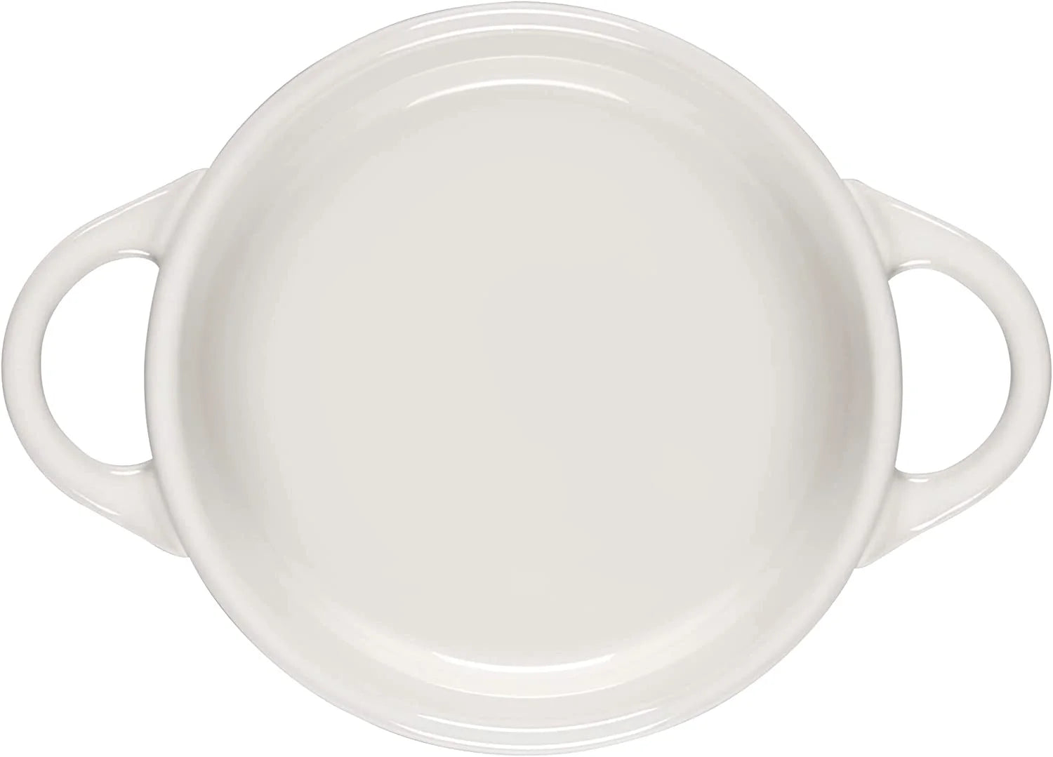 White 8 Ounce Stoneware Mini Round Cocotte B160609