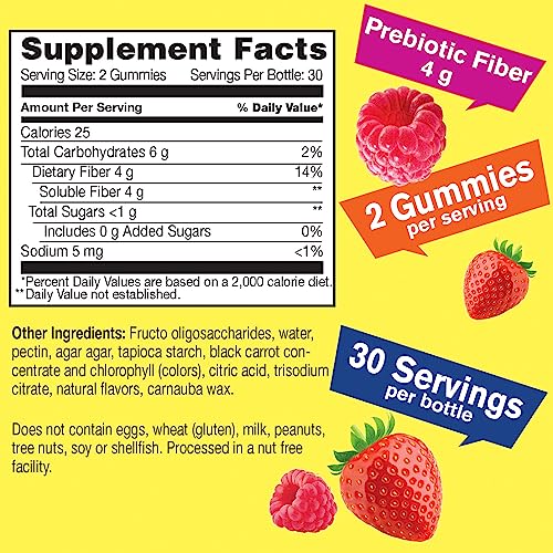 Prebiotic Fiber Gummies, Berry Flavor, 60 Count G201