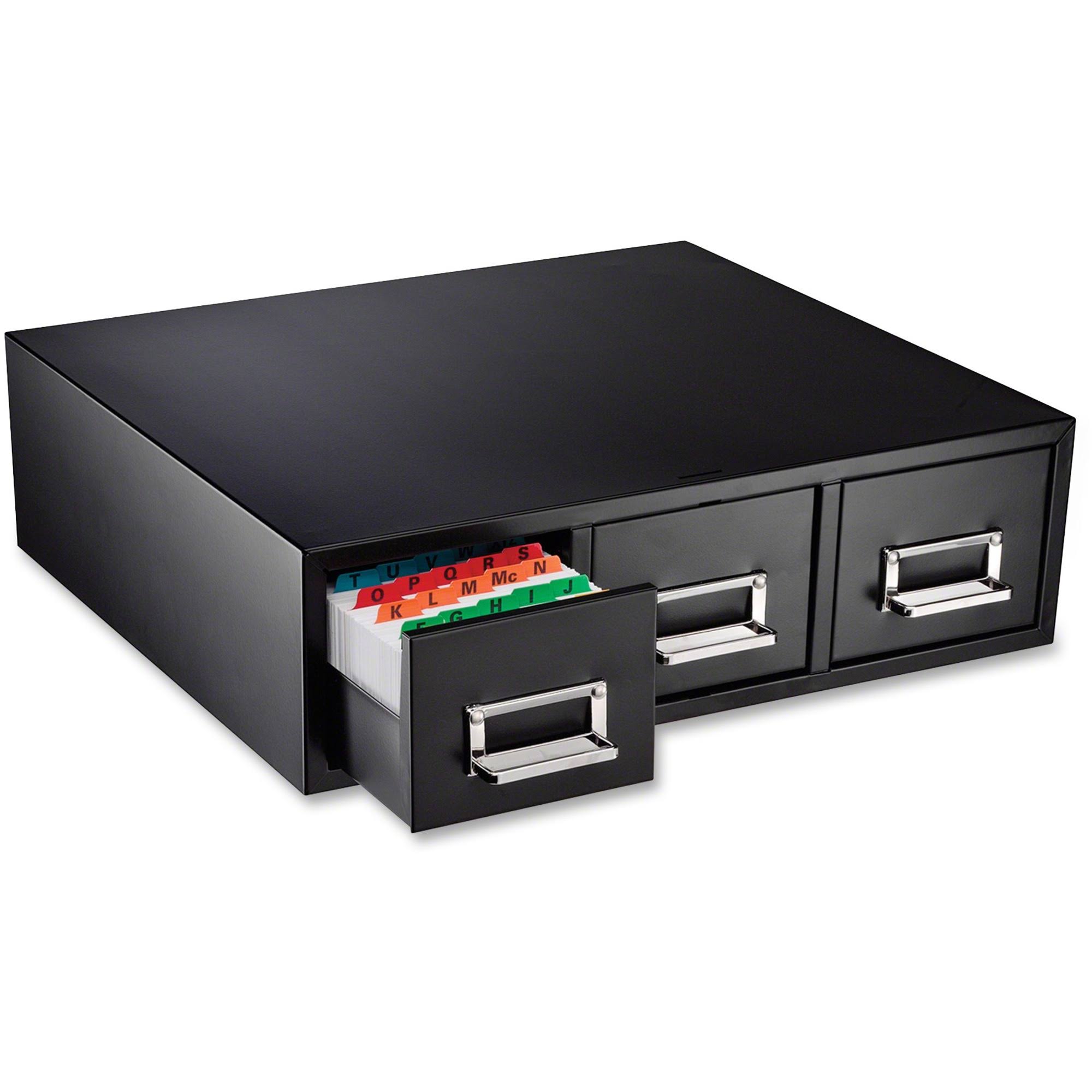 Black Card File Drawers F857