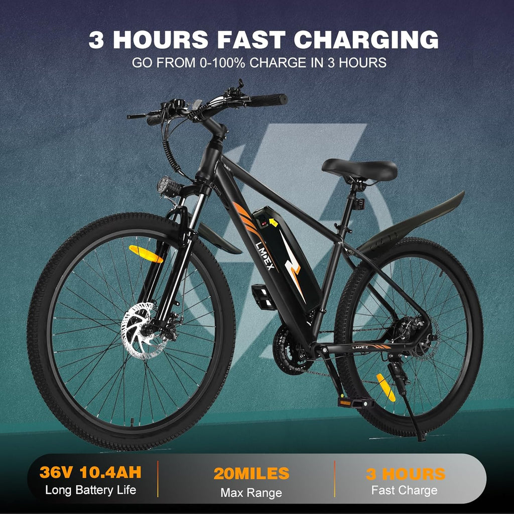 26" Electric Mountain Bike with 500W Motor and 36V Removable Battery A428973