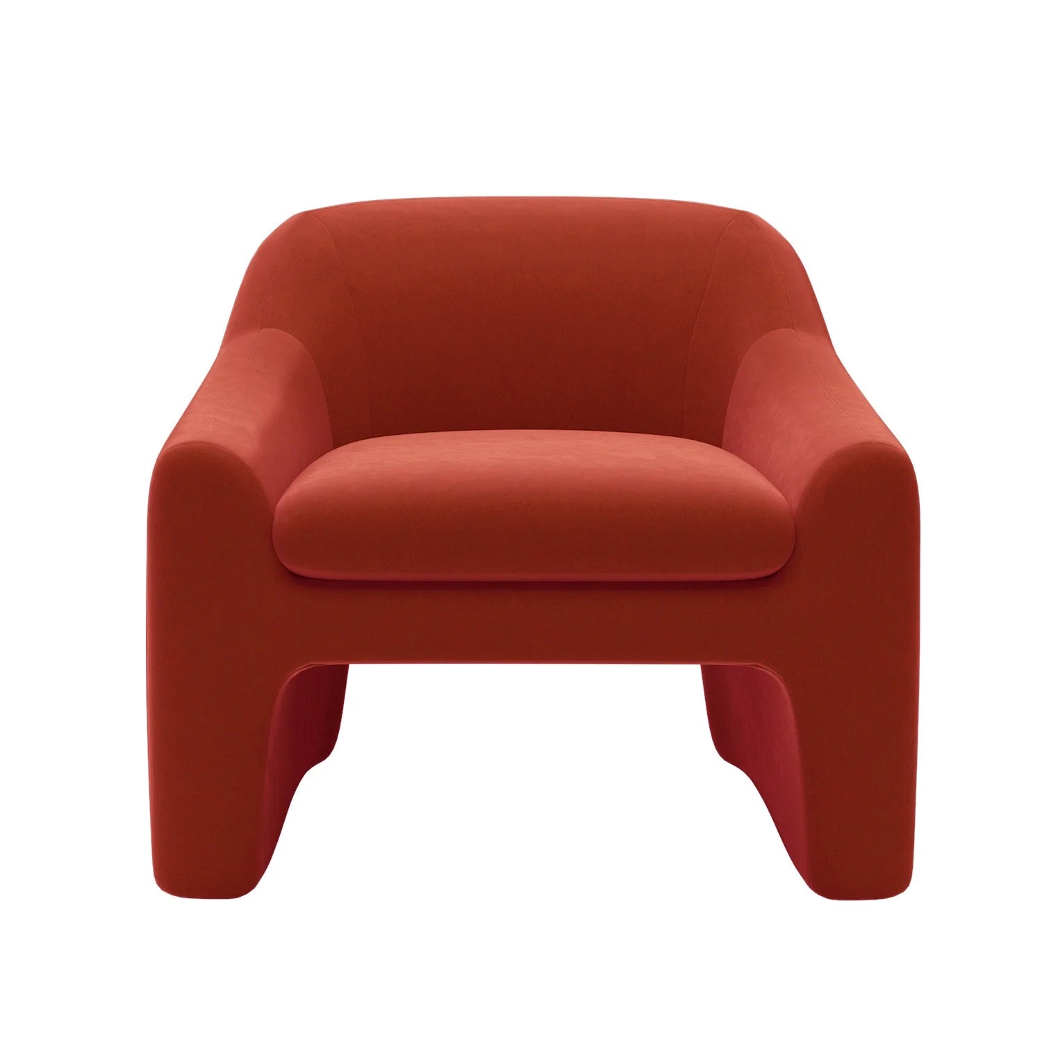 Rustic Red Velvet Accent Chair U2018