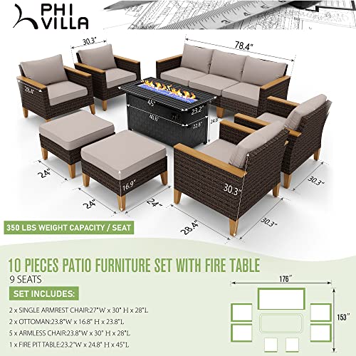 12 Piece Beige Wicker Patio Conversation Sofa Set J12273