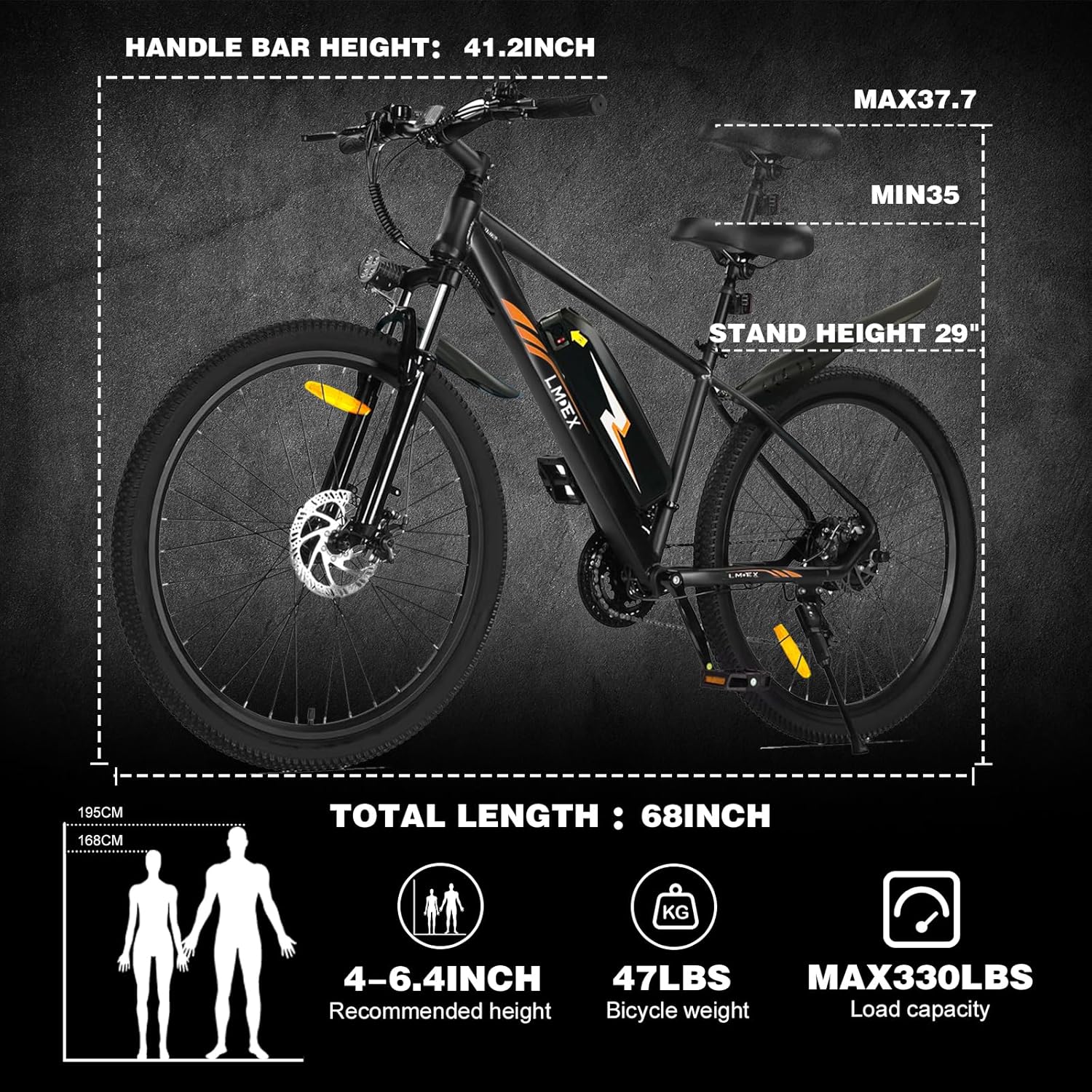 26" Electric Mountain Bike with 500W Motor and 36V Removable Battery A428973