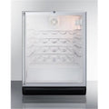 Black wine cellar with glass door L63638