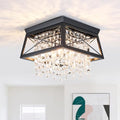 11.8 inch 4-Light Black Metal Ceiling Light F26452