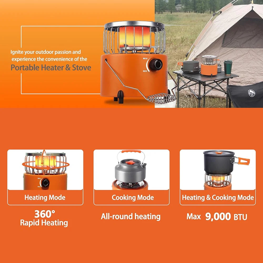 Portable Propane Heater & Stove with Fireproof Gloves I5199