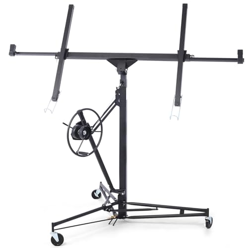 Drywall Lift 11FT 150LBS Heavy Duty 360° Adjustable Black Y85698