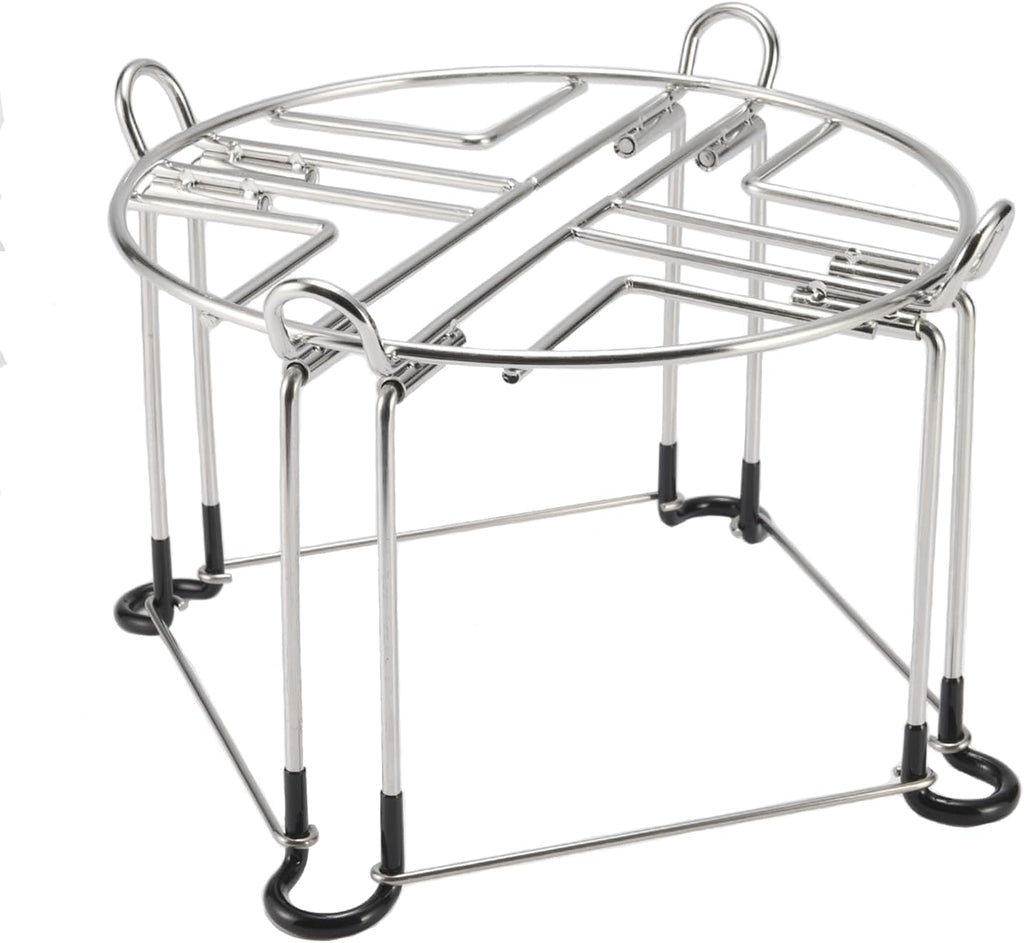 9'' Diameter 6'' Tall Stainless Steel Countertop Stand with Hooks H519
