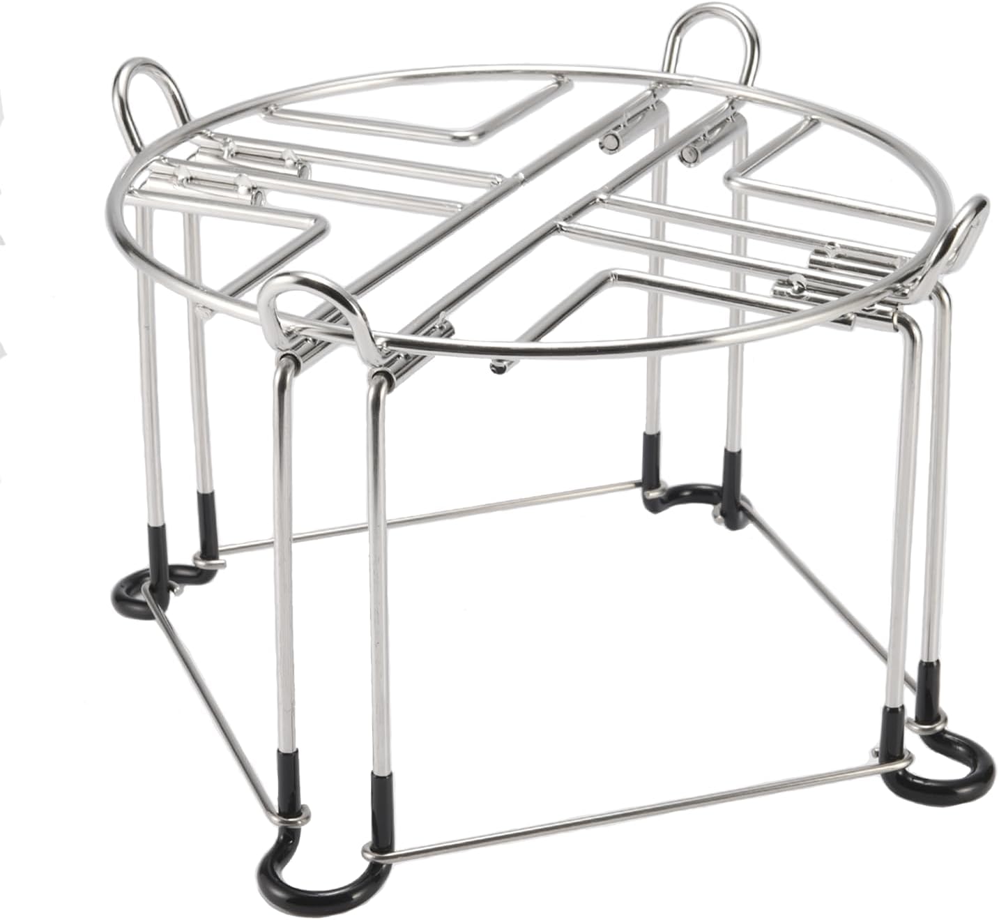 9'' Diameter 6'' Tall Stainless Steel Countertop Stand with Hooks H519