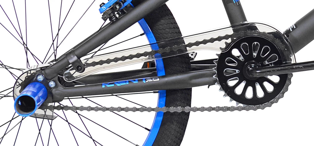 20 in. Matte Black and Blue Boy's Bicycle P301