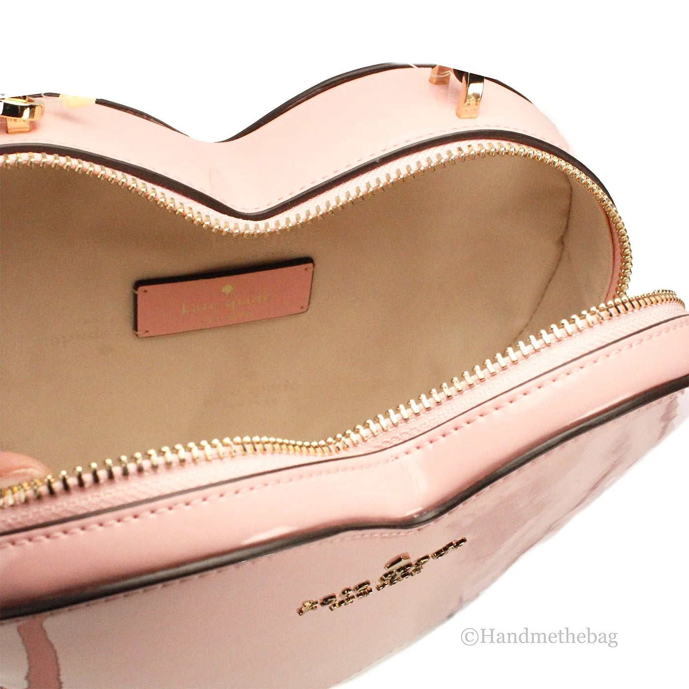 Patent Leather Top Handle Heart Crossbody Bag F163