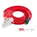 25 ft 30 Amp 125/250V Flat 4-Outlet L14-30 Generator Extension Cord C571