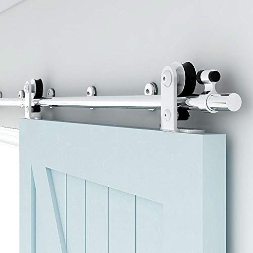 5FT Sliding Barn Door Hardware Kit, Top Mount Stainless Steel T1888