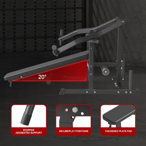 Weight Bench with 7 Adjustable Positions Flat Incline M593649