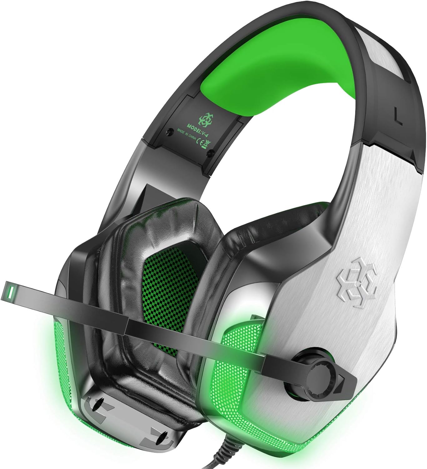 Green Gaming Headset with Noise Cancelling Mic E508