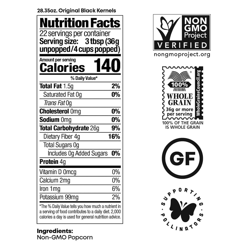 Black Gourmet Popcorn Kernels, 28.35 oz I21448