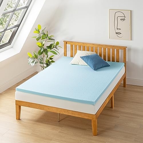 3 Inch Ventilated Memory Foam Mattress Topper, Cooling Gel Infusion, Queen J121213
