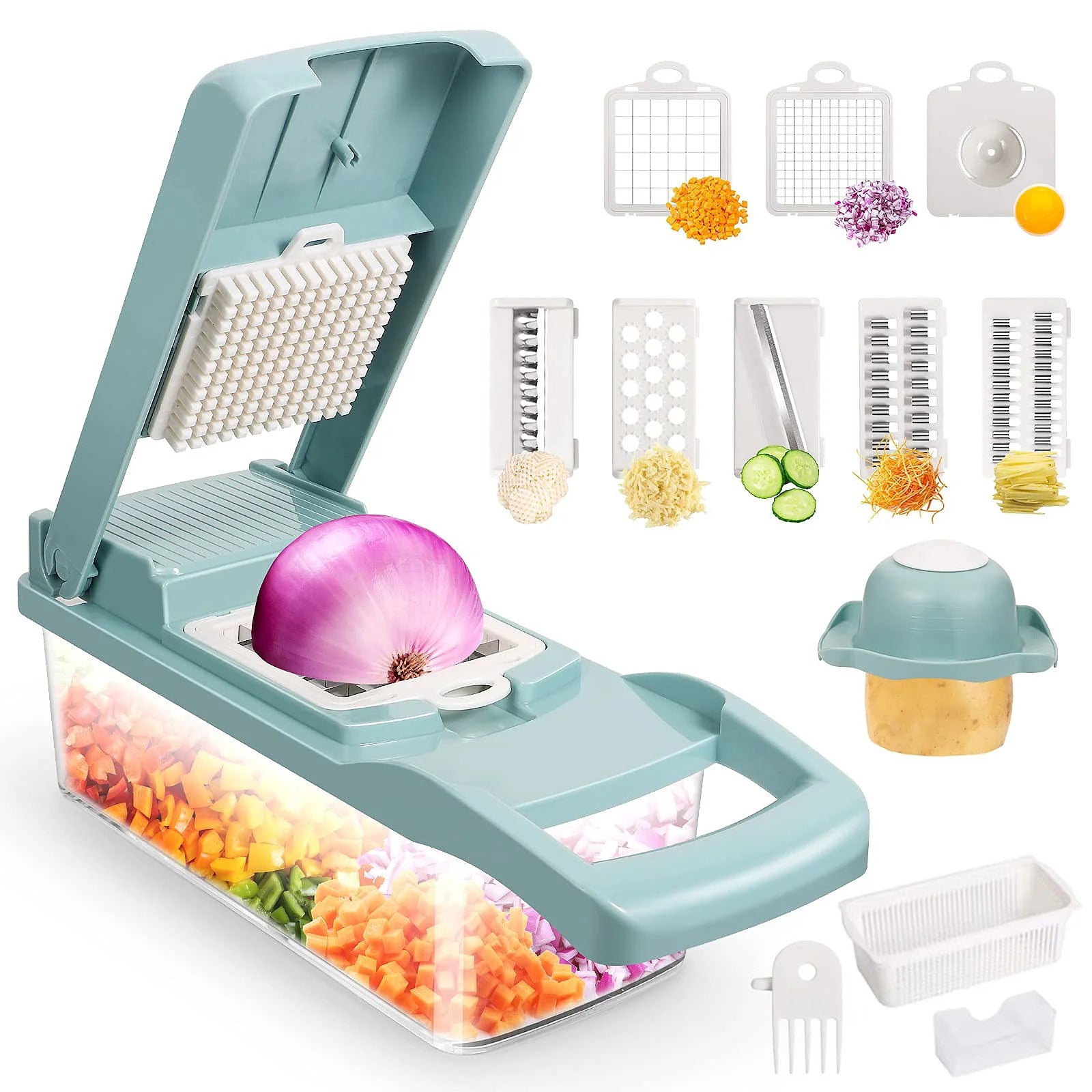 13-in-1 Vegetable Chopper with 8 Blades Q84951