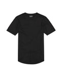 Black Supima Scallop Crew U18340