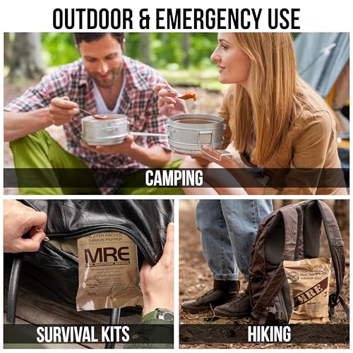 12 MRE Food Pack Meals Ready to Eat with Heater Packs H895866