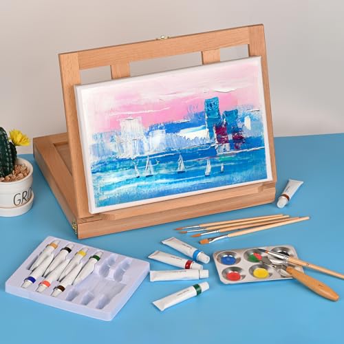 Adjustable Beechwood Tabletop Art Easel N61925