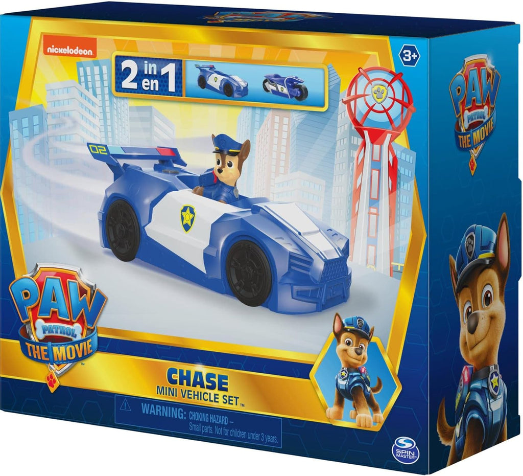 Mini Movie Vehicle Set 2 in 1 Car & Motorcycle Plus Chase Character V286