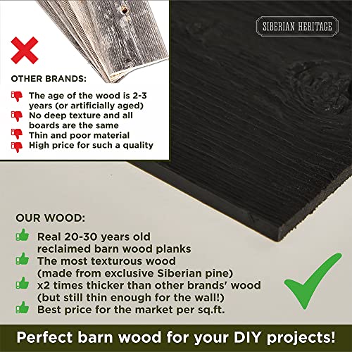 Set of 12 Reclaimed Wood Planks (32 x 4 x 0.3 Inch) F304310