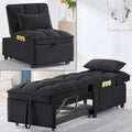 4 in 1 Sleeper Chair with Pullout Sofa Bed, Taupe T635