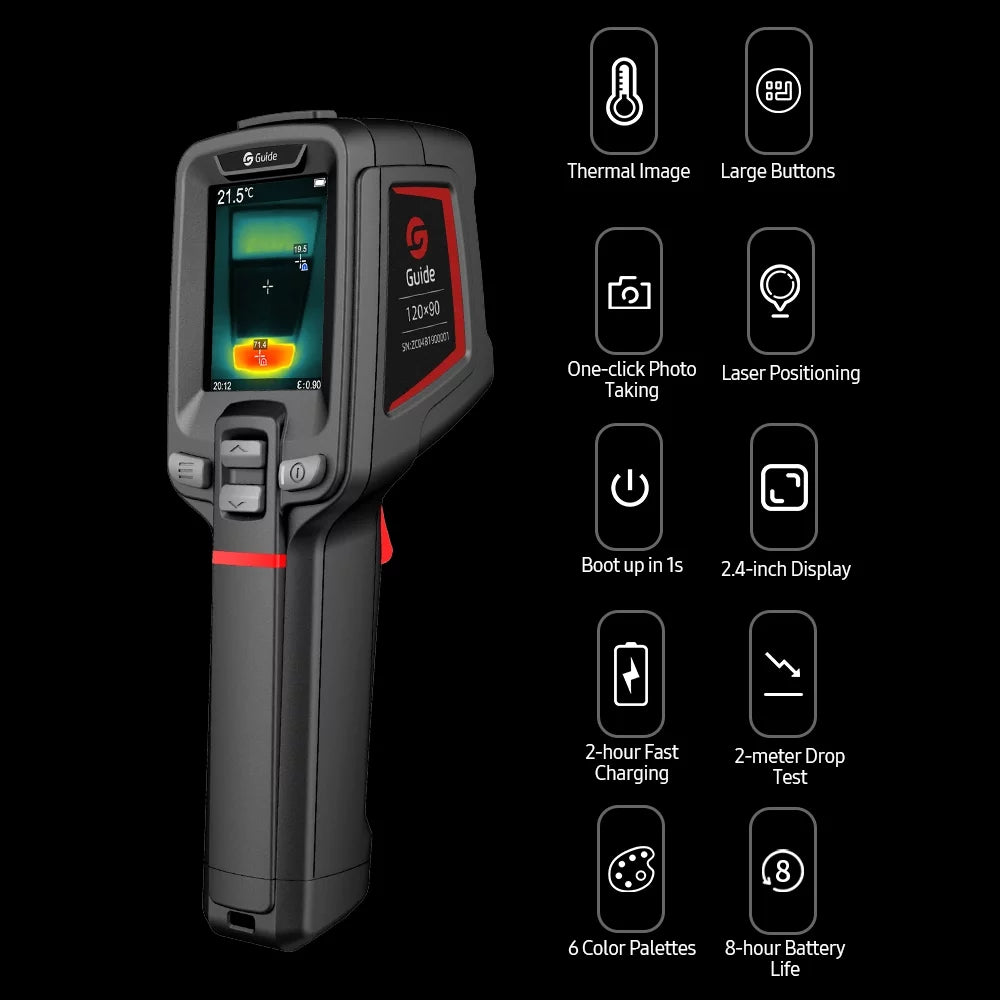Portable Thermal Camera 2000mAh Rechargeable 2.4-inch Handheld Thermal Imager B343