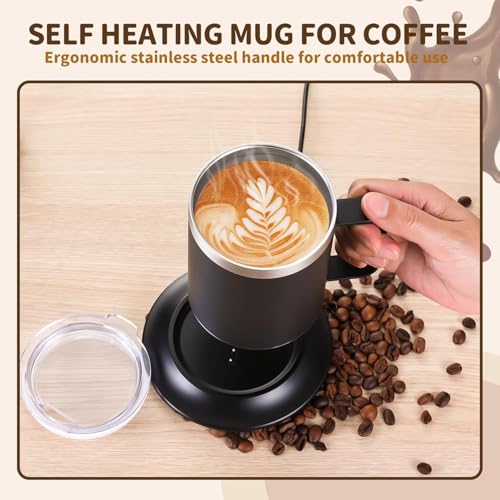 12oz USB Heated Coffee Mug with Auto Shut Off (Black) M149278