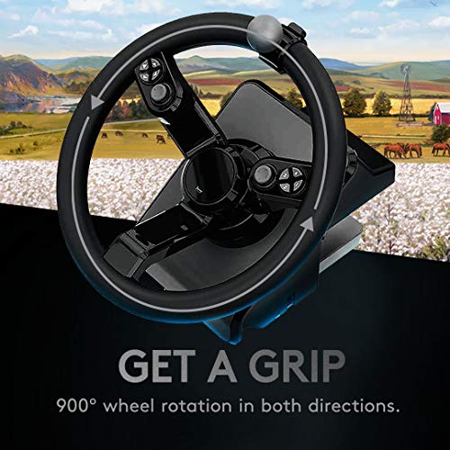 Steering Wheel Controller with Pedals and Side Panel for PC U6287