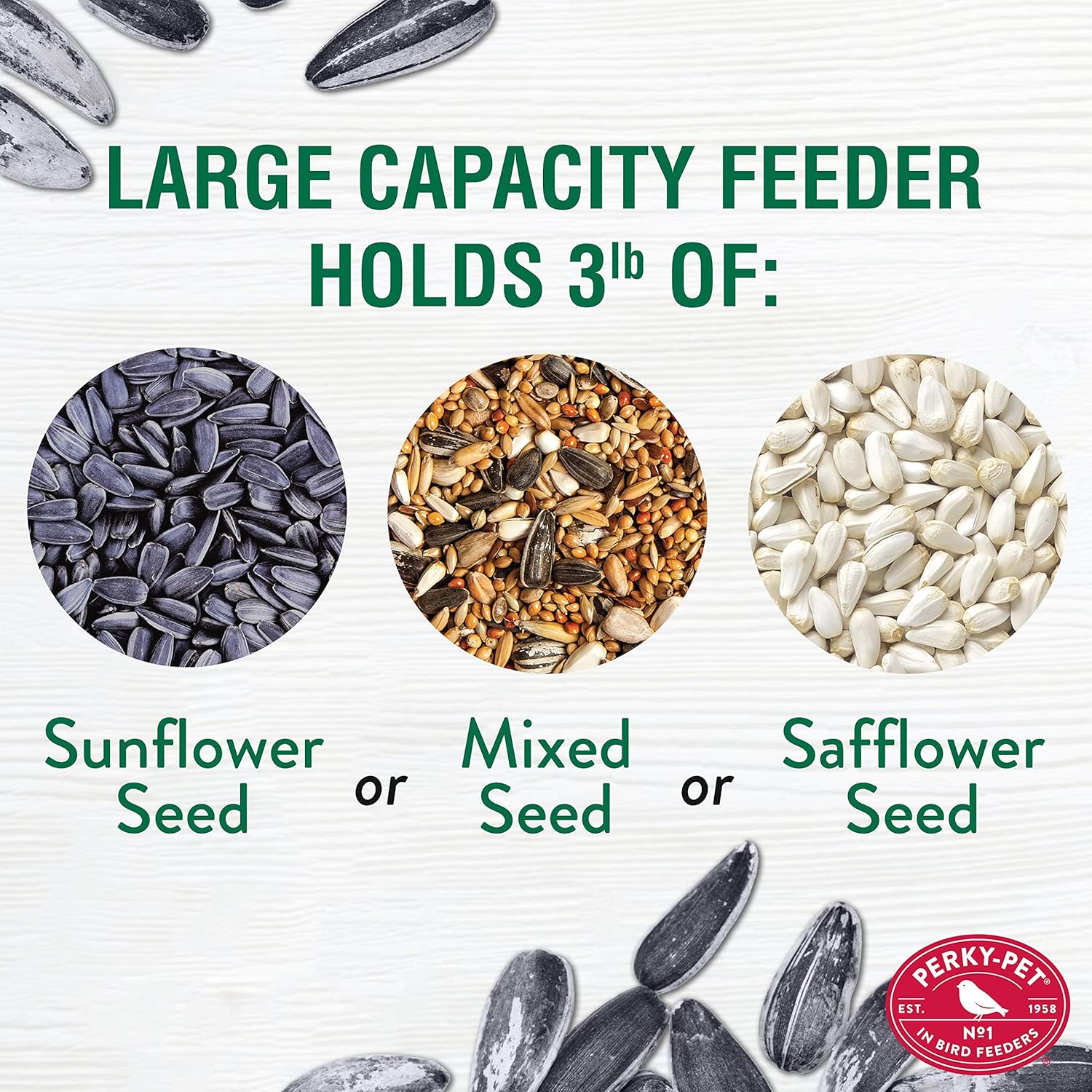 Large Wild Bird Feeder with Flexports, 3LB Seed Capacity Q8537