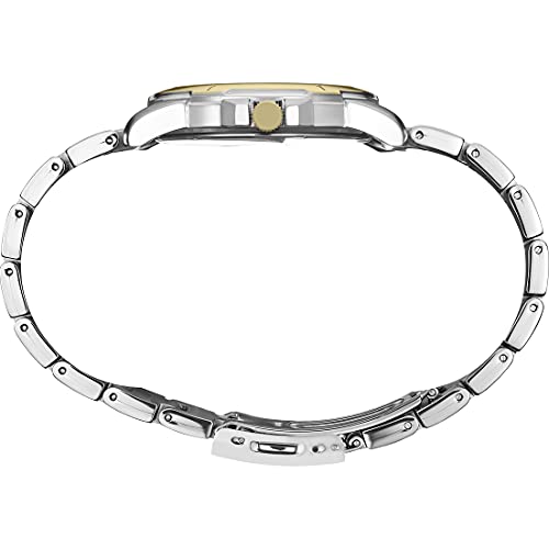 Stainless Steel Watch with Day/Date Calendar, Luminous Markers, 100m Water-Resistant F923