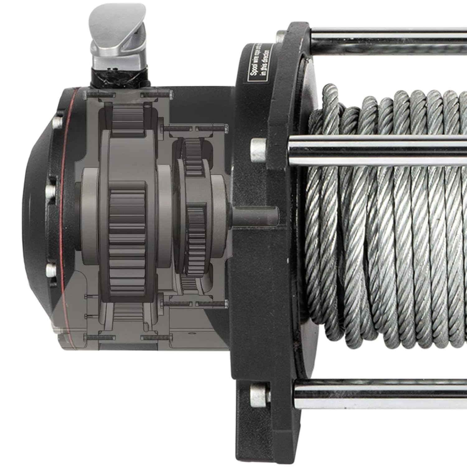10,000lbs Hydraulic Winch with Steel Cable C372843