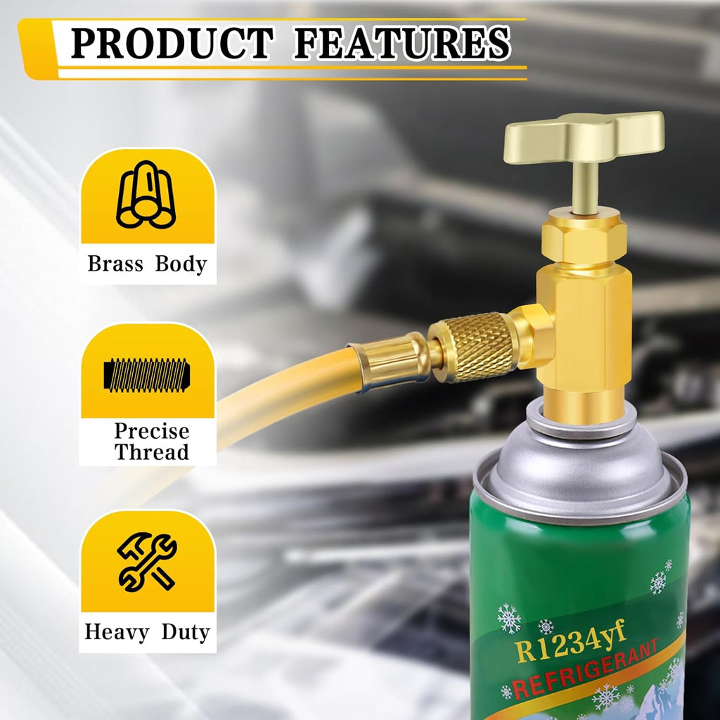 R1234YF Refrigerant Dispenser Set with Valve Core Removal Tool H558940