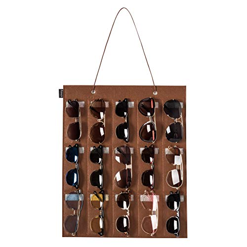 16 Slots Grey Wall Mounted Sunglasses Organizer P7982