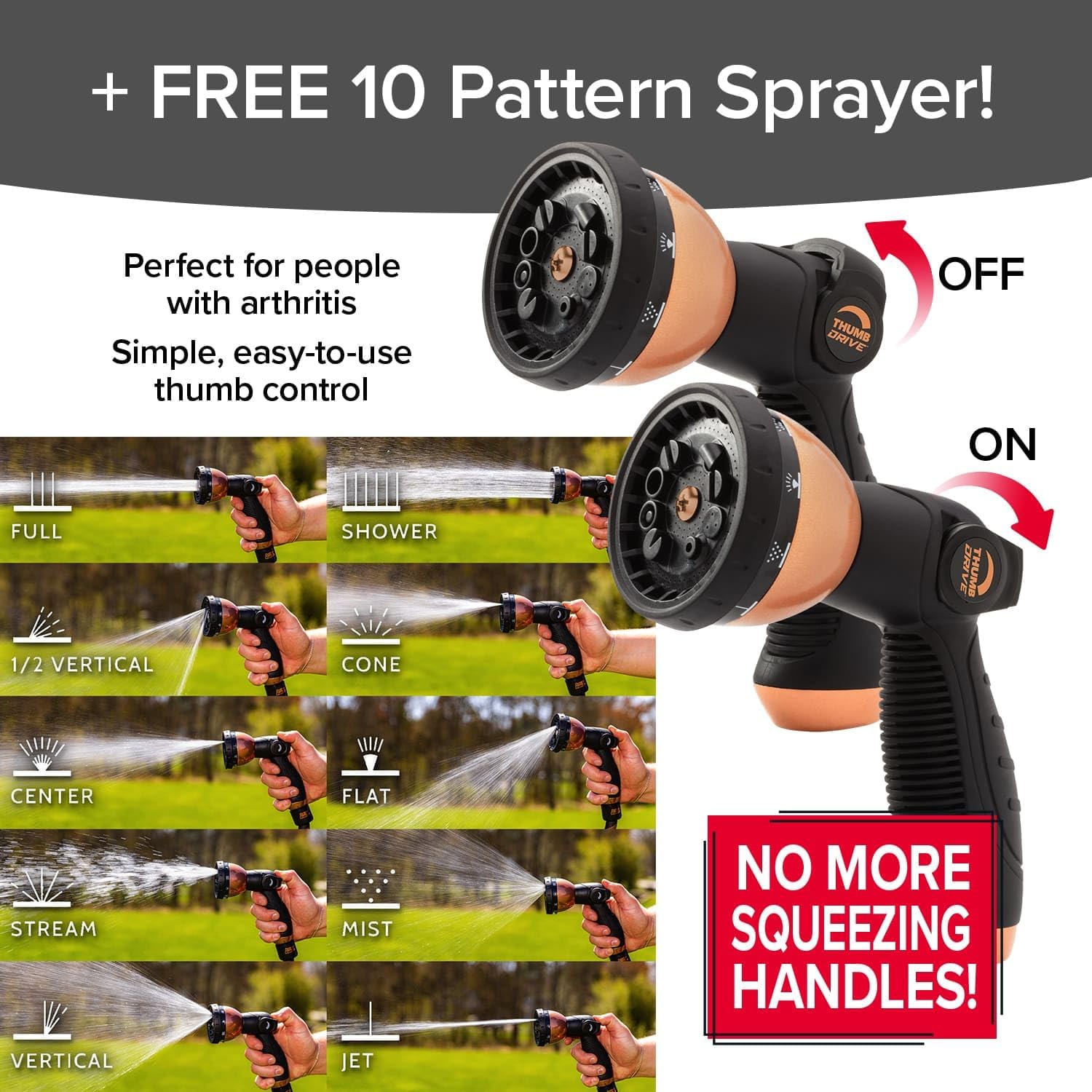 50 FT 3/4 in Expandable Garden Hose with Thumb Spray Nozzle E461197