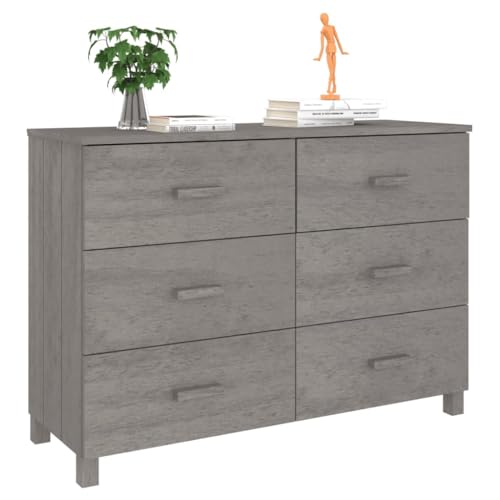 Light Gray Solid Wood Pine Sideboard V667