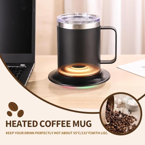12oz USB Heated Coffee Mug with Auto Shut Off (Black) M149278