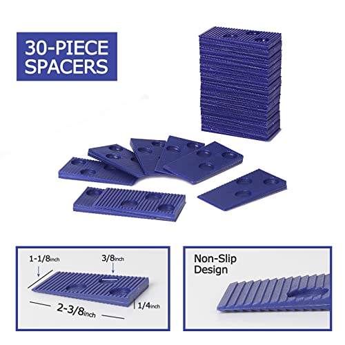 Laminate Wood Flooring Installation Kit with Mallet, Pull Bar, Tapping Block and 30-Piece Spacers O2588