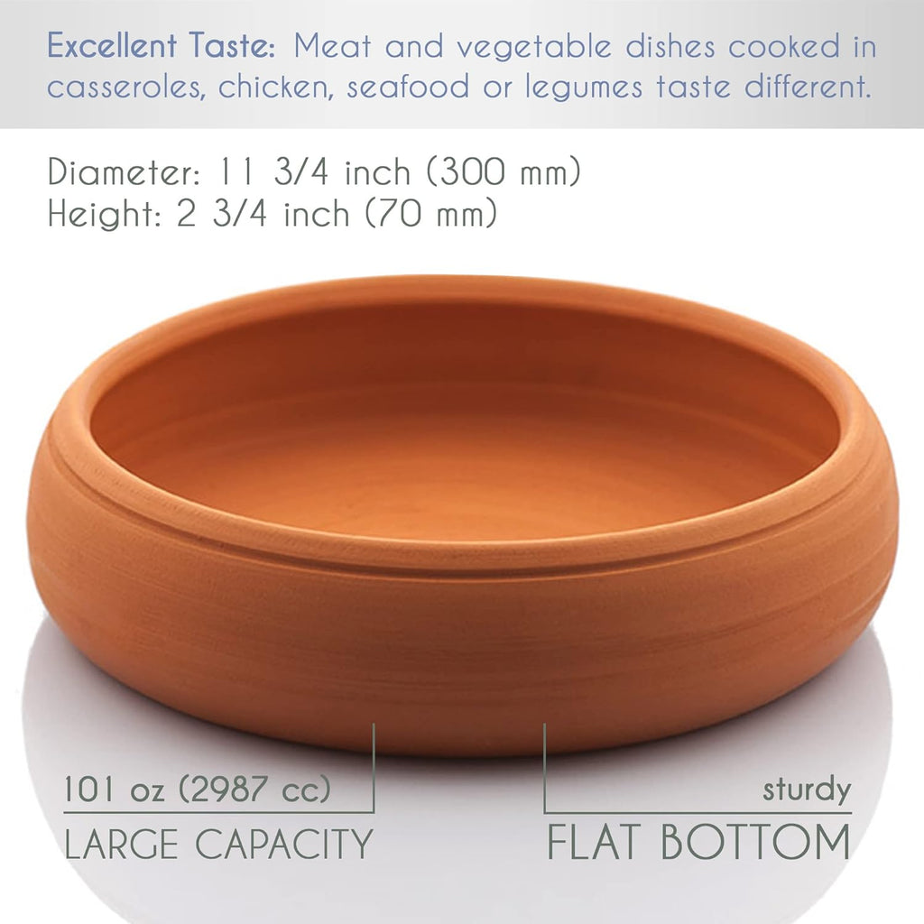 Handmade Terracotta Unglazed Clay Pot Cookware G435