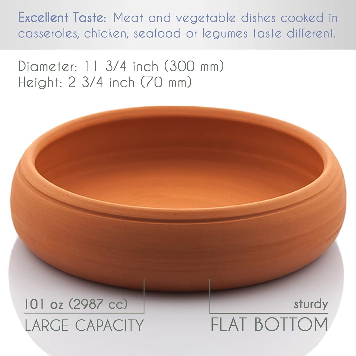 Handmade Terracotta Unglazed Clay Pot Cookware G435