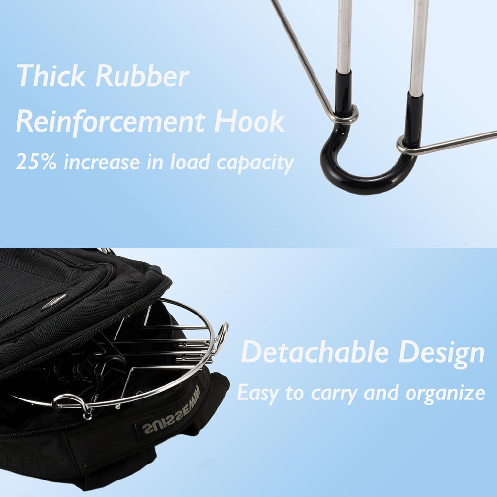 9'' Diameter 6'' Tall Stainless Steel Countertop Stand with Hooks H519