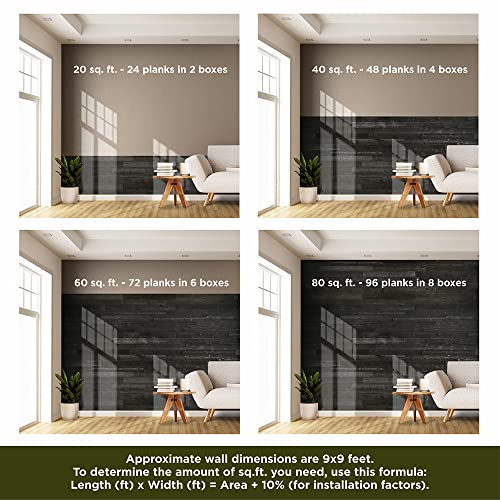 Set of 12 Reclaimed Wood Planks (32 x 4 x 0.3 Inch) F304310